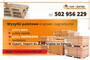 Wysyłka paczek , palet europejskich