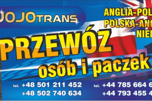 Przewoz osob i rzeczy z Polski do Anglii oraz z Anglii do Polski