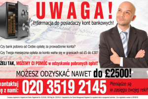 Zwrot opłat bankowych w POOLE  |  zwrot pieniędzy za prowadzenie konta POOLE