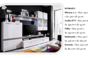 Nowość! Nowoczesny zestaw do salonu Dallas – tylko £299!