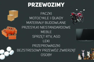 Transport paczek. Przeprowadzki. Wolne miejsce na święta!!!