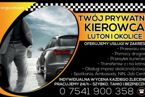 POLSKIE TAXI W UK, LONDYN-LUTON-CAŁA ANGLIA