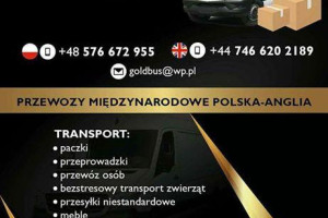 Transport Paczek. Przeprowadzki.Polska-Anglia