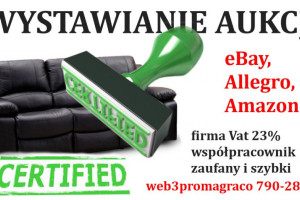 Wystawianie aukcji Dodawanie e-produktów na e-sklepy e-magazyny wprowadzanie danych