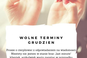 Paznokcie!! Ostatnie terminy grudzień!!