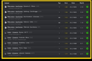 Skuteczne typy przedmeczowe