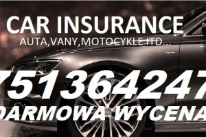POMOC W UZYSKANIU UBEZPIECZENIA NA AUTA VANY MOTOCYKLE ORAZ INNE.DARMOWA WYCENA!DO-75% TANIEJ